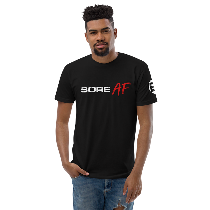 Sore AF with sleeve logo - Short Sleeve T-shirt