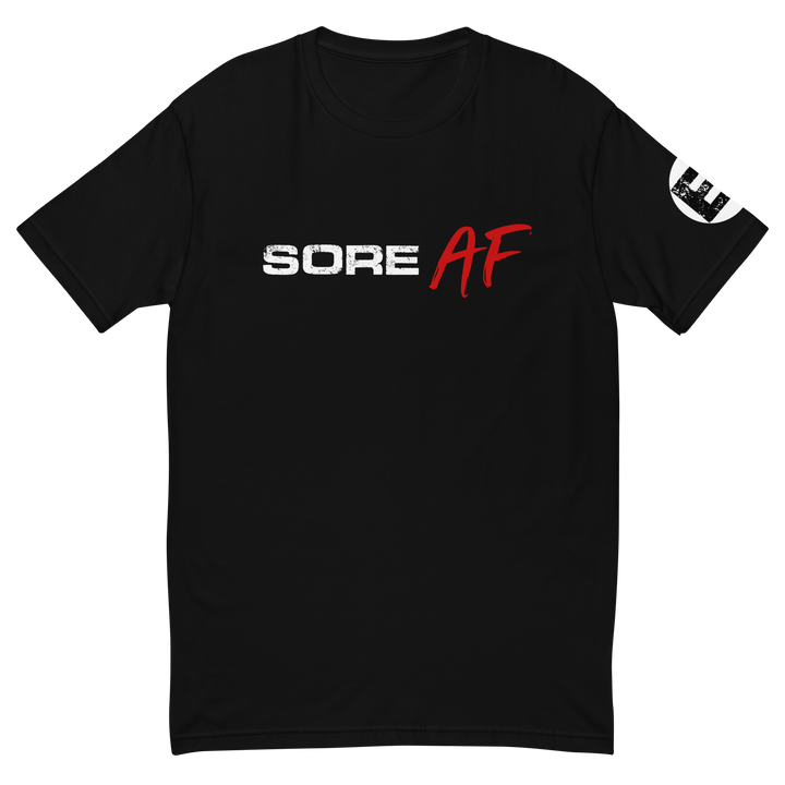 Sore AF with sleeve logo - Short Sleeve T-shirt