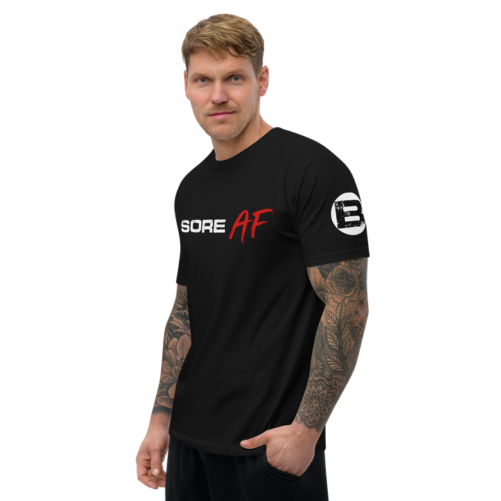 Sore AF with sleeve logo - Short Sleeve T-shirt